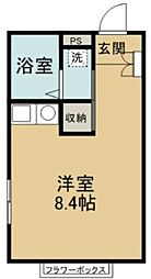 T-styleヴィヴィ ワンルームの間取図画像
