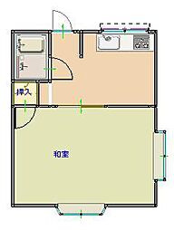 石倉ハイム 1DKの間取図画像