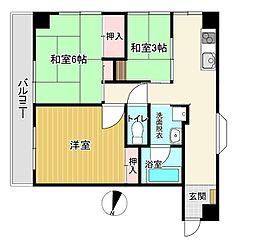 三好ビル 3Kの間取図画像