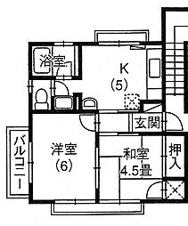 レアール細島 2Kの間取図画像
