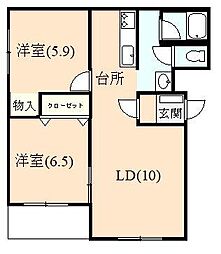 サンパティ21 2LDKの間取図画像