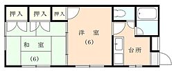 マイメゾン 2Kの間取図画像