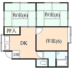 グリーンハイツ 3Kの間取図画像