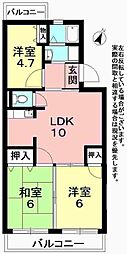 サウスワード壱番館 3LDKの間取図画像