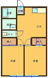 Vegas3 2DKの間取図画像