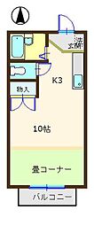 サンハイツ 1Kの間取図画像
