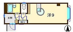 エルシオン宮田 ワンルームの間取図画像