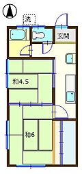 セントラルコーポ 2Kの間取図画像
