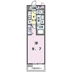 グレース長泉 1Kの間取図画像