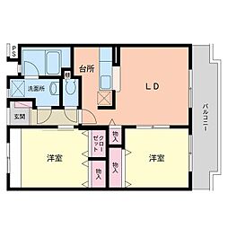 ボアソルテ 2LDKの間取図画像