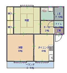 間取図画像 2DK