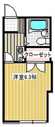 メゾン神島 1Kの間取図画像