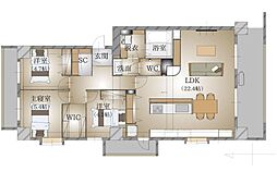 入野パークホームズ 3LDKの間取図画像