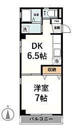 MaisondeCerisier 1DKの間取図画像