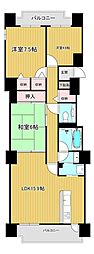 メゾン西中原 3LDKの間取図画像