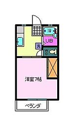 メモリアルシティB 1Kの間取図画像