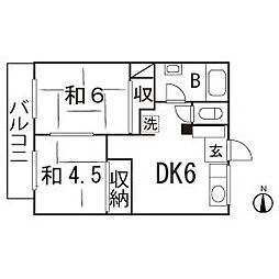 間取図画像 2DK