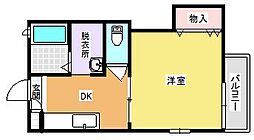アバカーサ 1DKの間取図画像