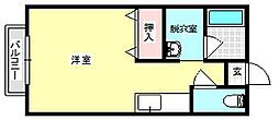 ジュネスヒルズ ワンルームの間取図画像