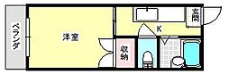 ヨークハウス 1Kの間取図画像