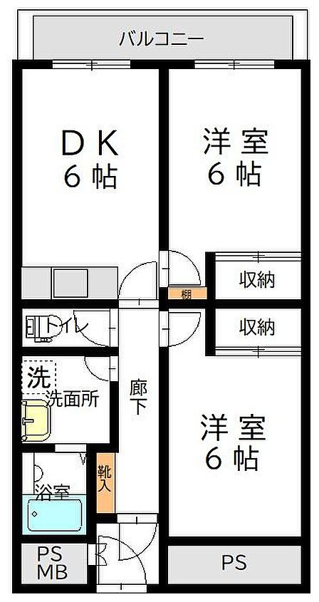 間取図　2ＤＫ