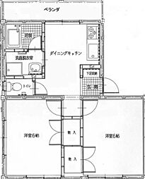 フレグランスガーデン 2DKの間取図画像