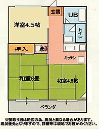 シティハイムタナベA 3Kの間取図画像