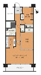 ベルクレール御殿場 2LDKの間取図画像