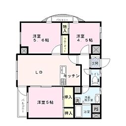 アルカディア岡崎 3LDKの間取図画像