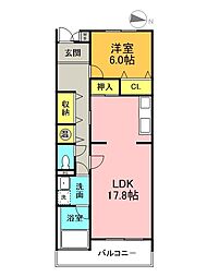 エルドラード相良 1LDKの間取図画像