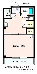 ヴィラカレン 1DKの間取図画像