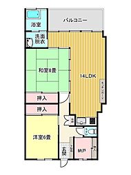 キャッスル伊東 3LDKの間取図画像