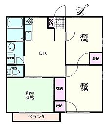エクセルオカダ 3DKの間取図画像