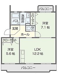 ウィステリア 2LDKの間取図画像