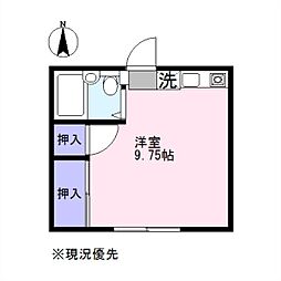 テックハウジング2 ワンルームの間取図画像