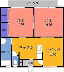 間取図画像 2LDK