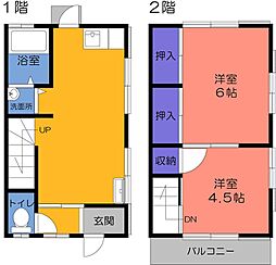 コーポ南原2 2DKの間取図画像