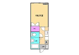 カントリーハウス 1Kの間取図画像
