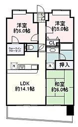 アイディーコート清水千歳町 3LDKの間取図画像