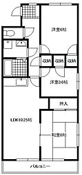 グランドール富士 3LDKの間取図画像
