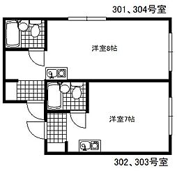 スウィングビル ワンルームの間取図画像