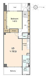 間取図画像 1LDK