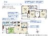 間取り：2号棟★長期優良住宅★広々18帖ＬＤＫの4ＬＤＫ・土地：222．79m2・建物：112．2m2・駐車場3台可能