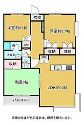 ハイグレースM 3LDKの間取図画像