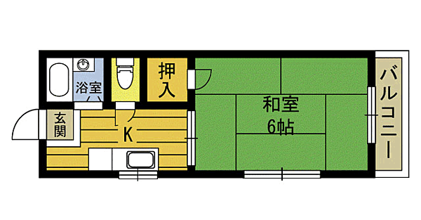 アーバンベルエア 303｜大分県別府市桜ケ丘(賃貸マンション1K・3階・24.80㎡)の写真 その2