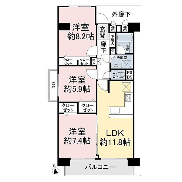 間取りを拡大表示