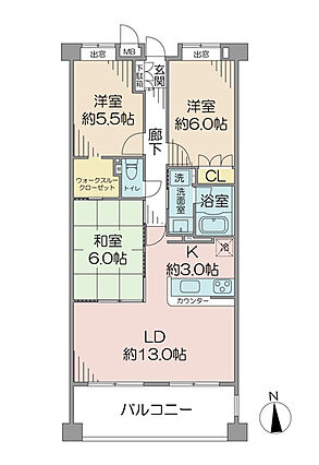和室と洋室で繋...