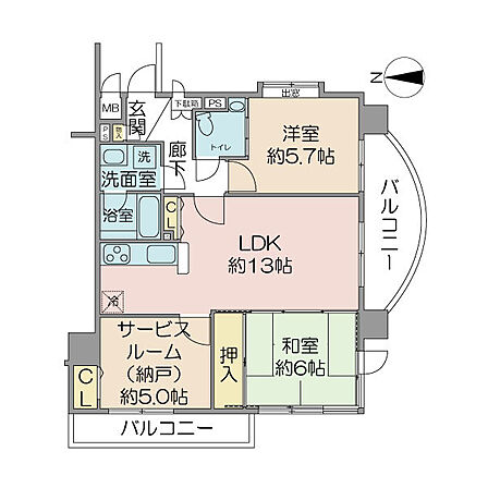 南向きの為陽当たり良好。