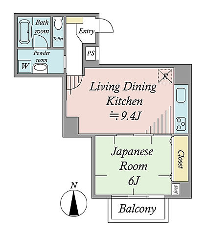 間取り ハイツ両国駅前 2階/-