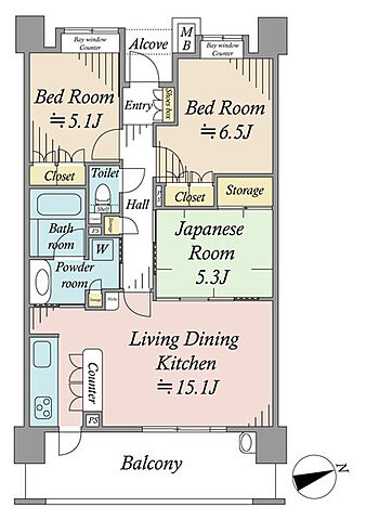間取り ジェイパーク八広 9階/-